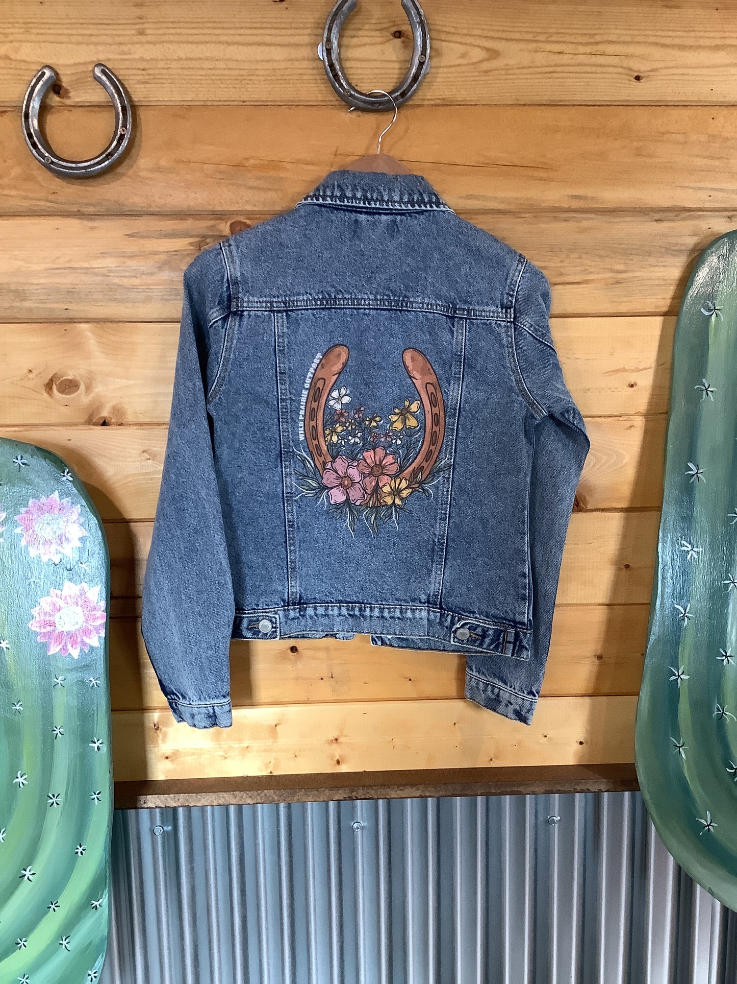 Boho Floral Jean Jacket
