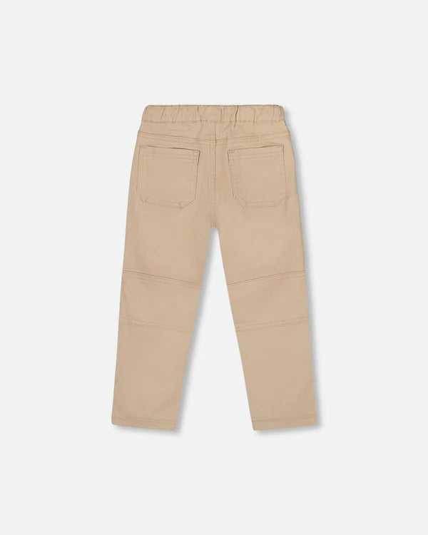 Tan Patch Jogger Pants
