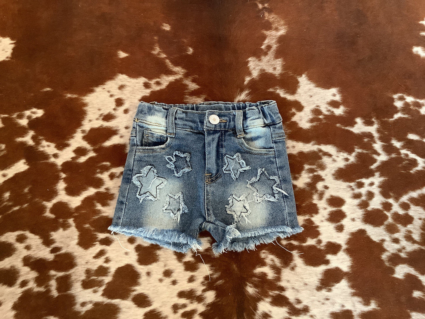 Girls star print summer shorts