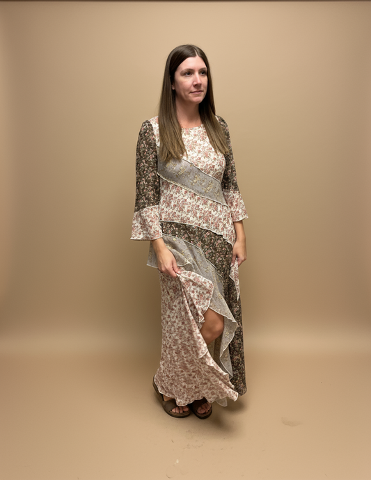 Floral Chiffon Maxi Dress