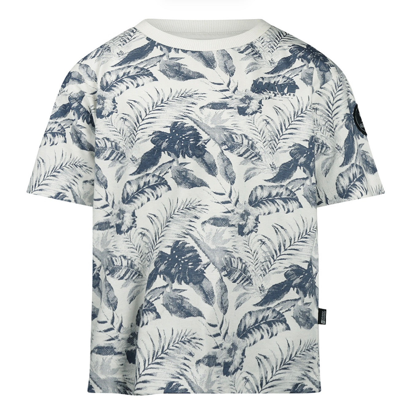 Boys Off-White Leaf Print Tee