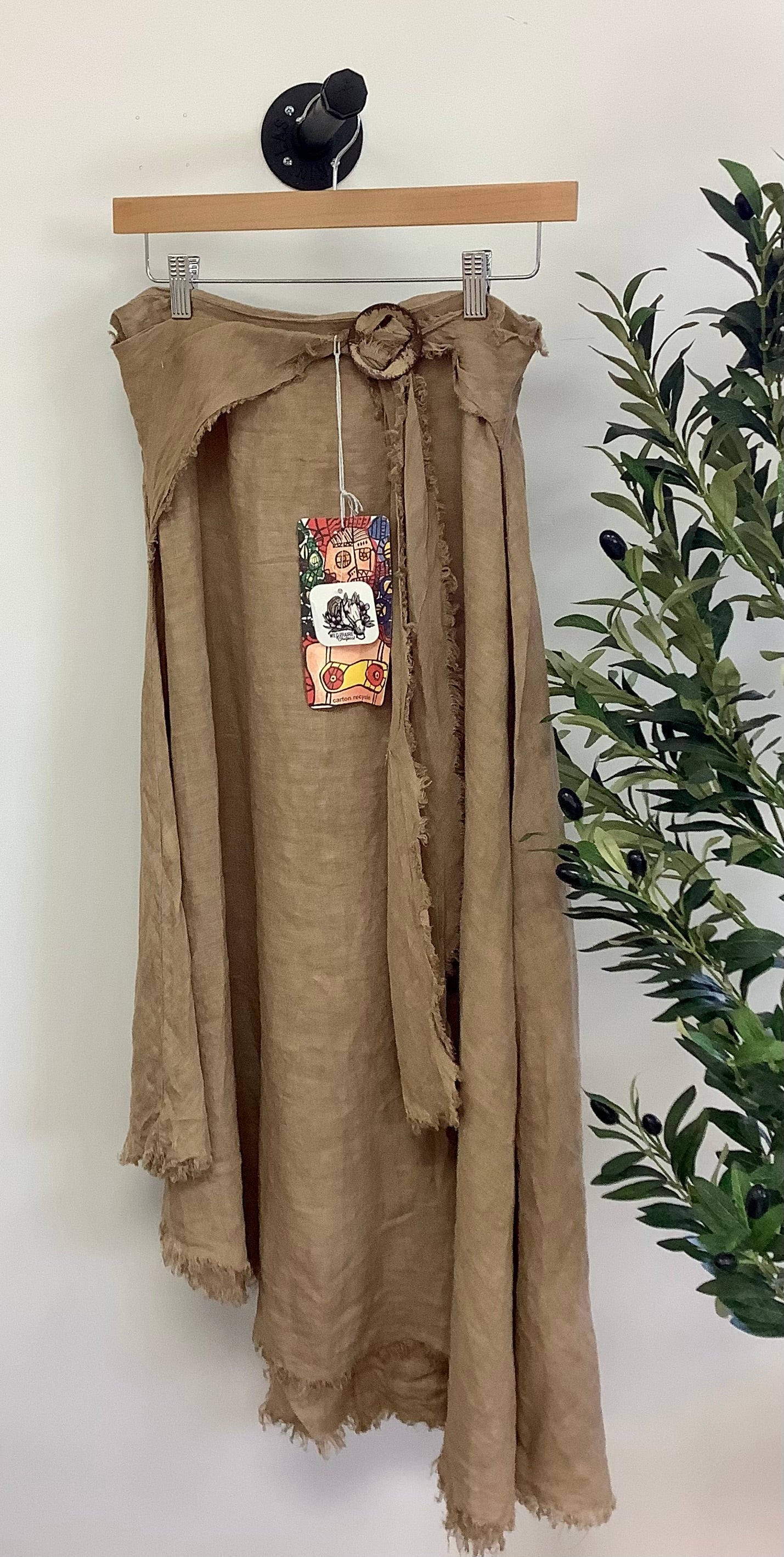 Linen tie Sash Skirt