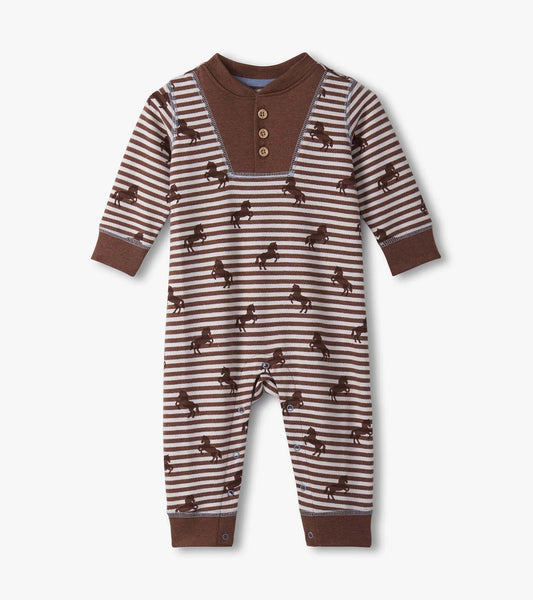 Button Horse Romper