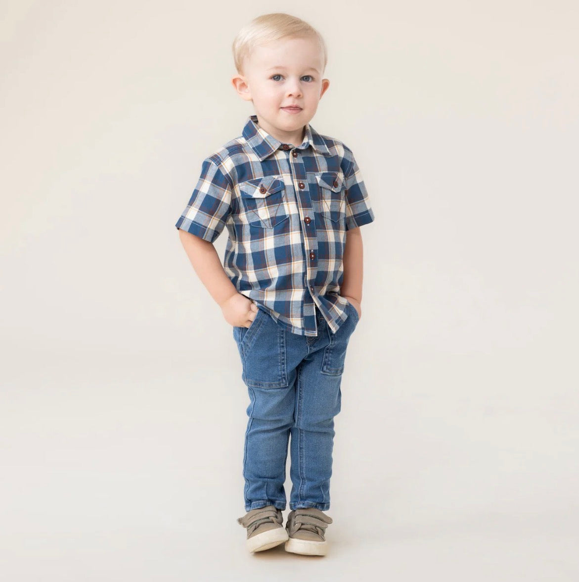 Boys Denim Jeans With Drawstring waistband