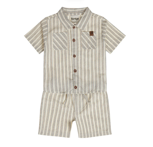 Boys 2 Piece Striped Shorts Set