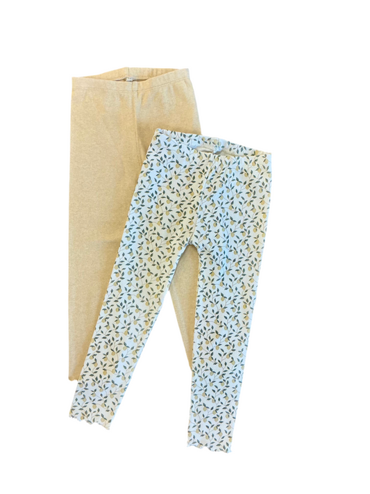 Ribbed Leggings Set Lemons, Yellow