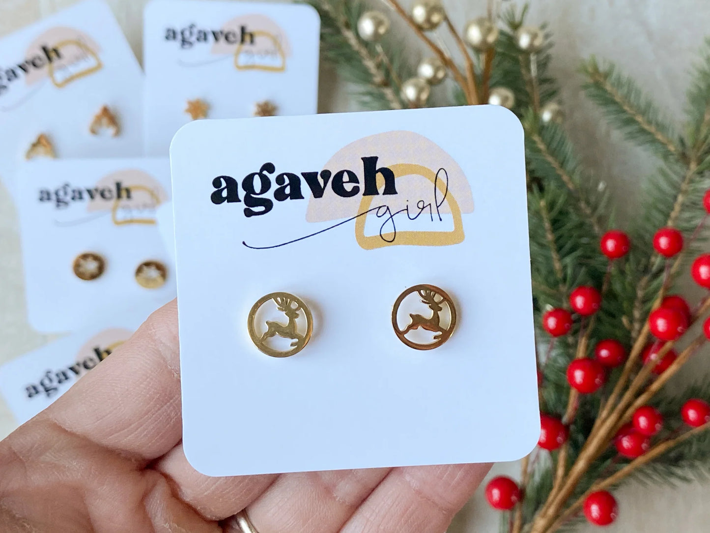 Simple Christmas Studs