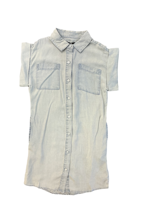 Faded Blue Button Down Dress