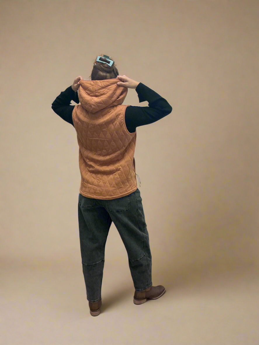Rust Quilted Vest