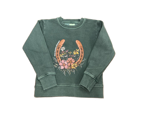 Floral Horseshoe Kids Crewneck