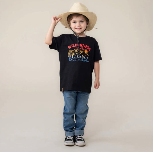 Boys Wilderness Club Black Tee