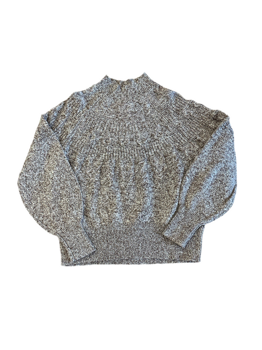 Mocha Cable Knit Mockneck Sweater