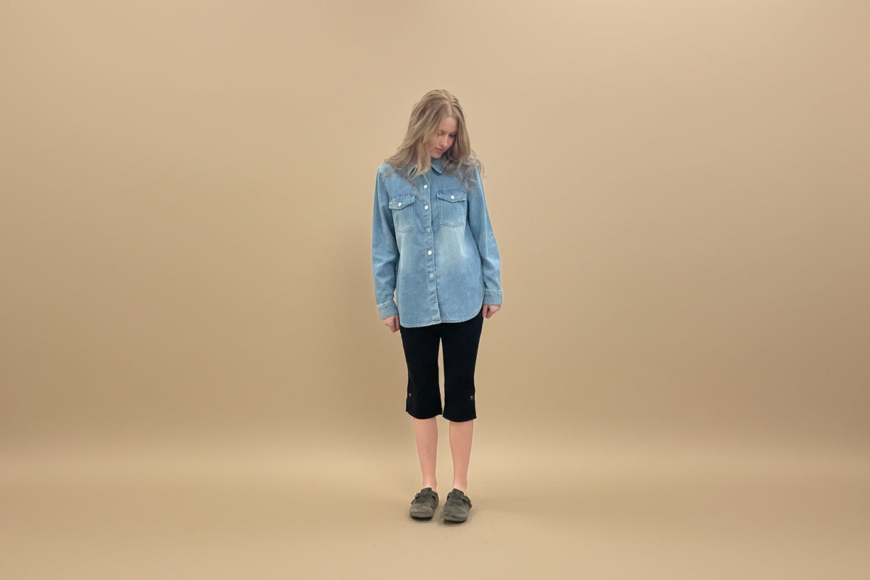 Ocean-Wash Classic Denim Shirt