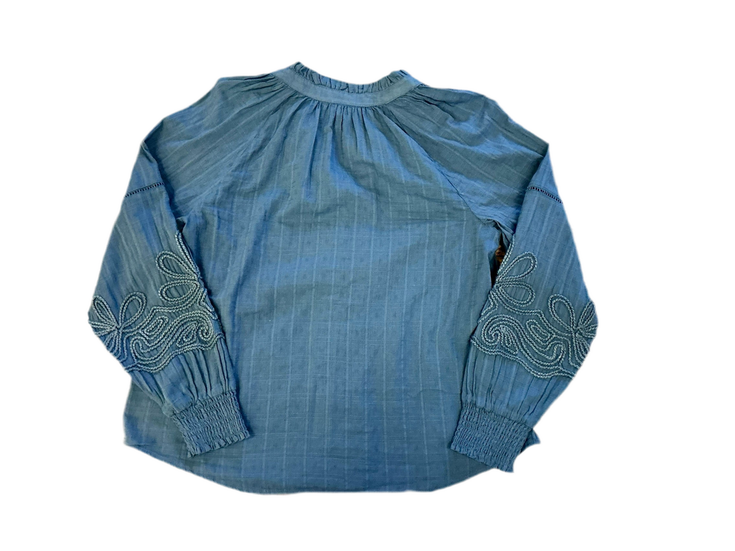 Flowy Appliqué Peasant Blouse