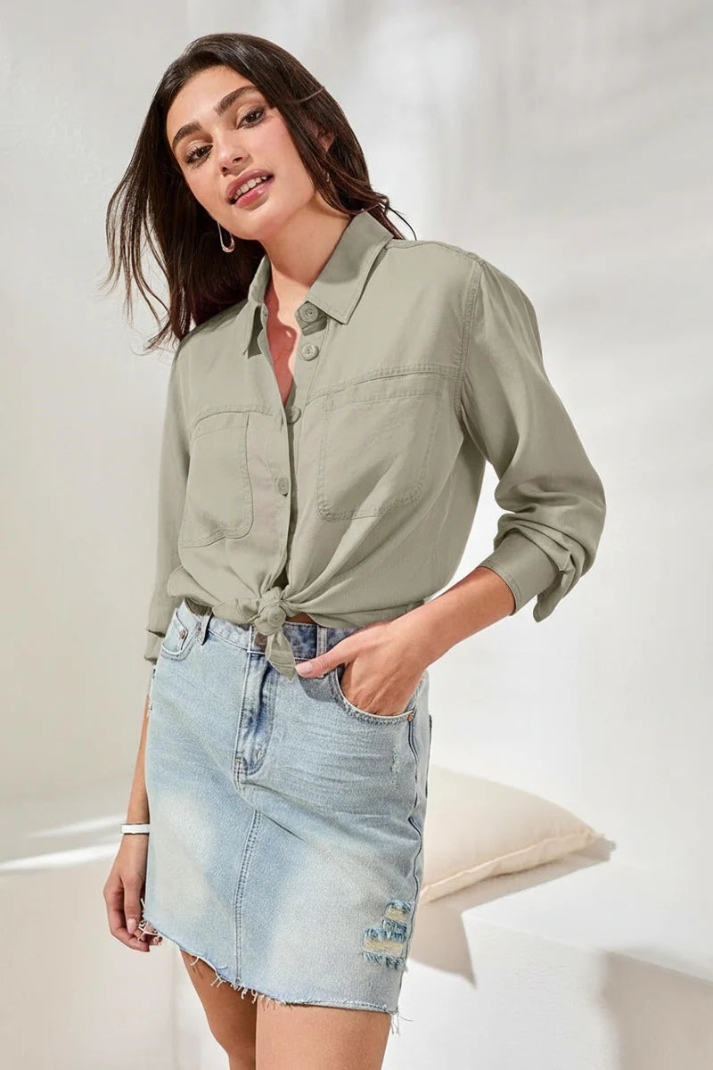 Flowy Button Up Overshirt