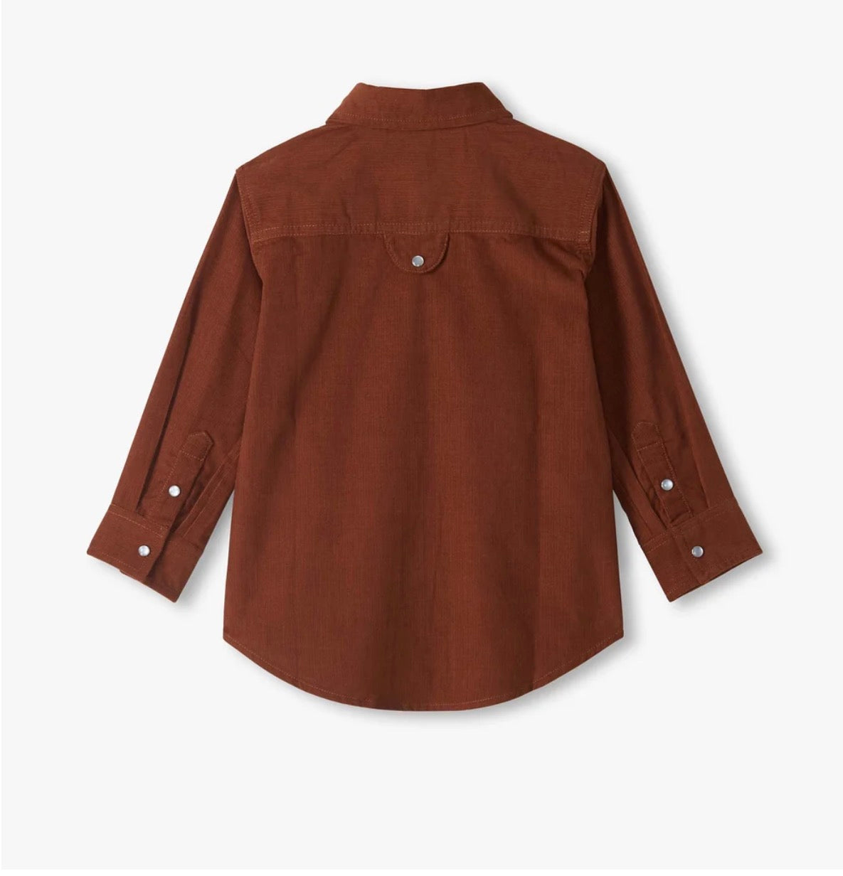 Boys Brown Corduroy Button Down Shirt