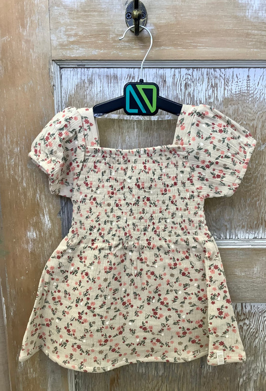 Beige Floral Dress