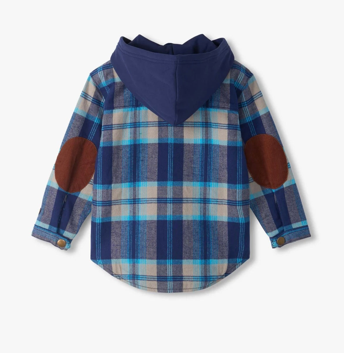 Blue Huntington Plaid Flannel Hoodie