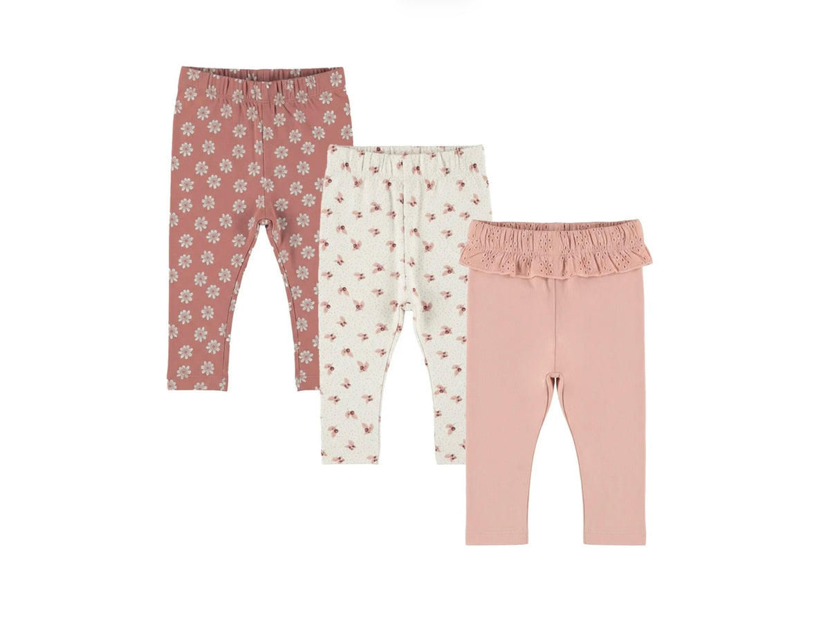 Girls Floral 3-Pack Leggings