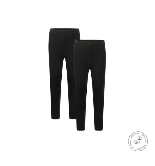 Girls 2-Pack Black Leggings