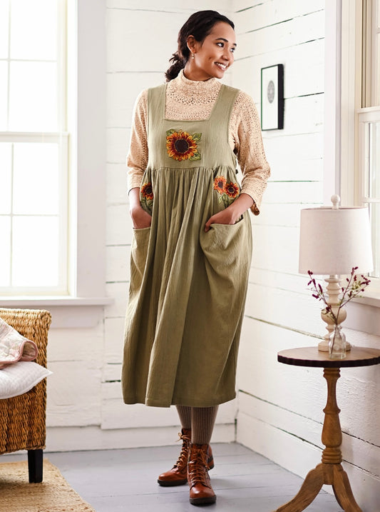 Sunflower Pinafore Dress