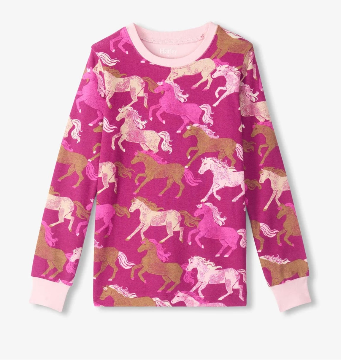 Galloping Horse Cotton Rib Pajama Set