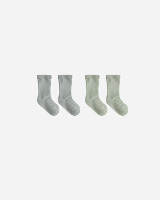 Fern And Steel Blue Socks Set
