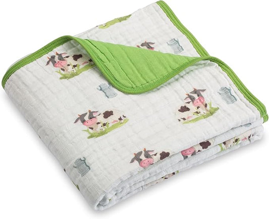 Moo Moo Toddler Muslin Blanket