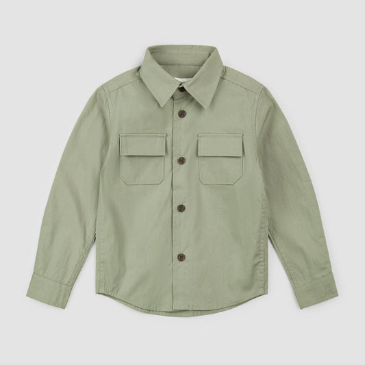 Sage Poplin Button-Down Shirt