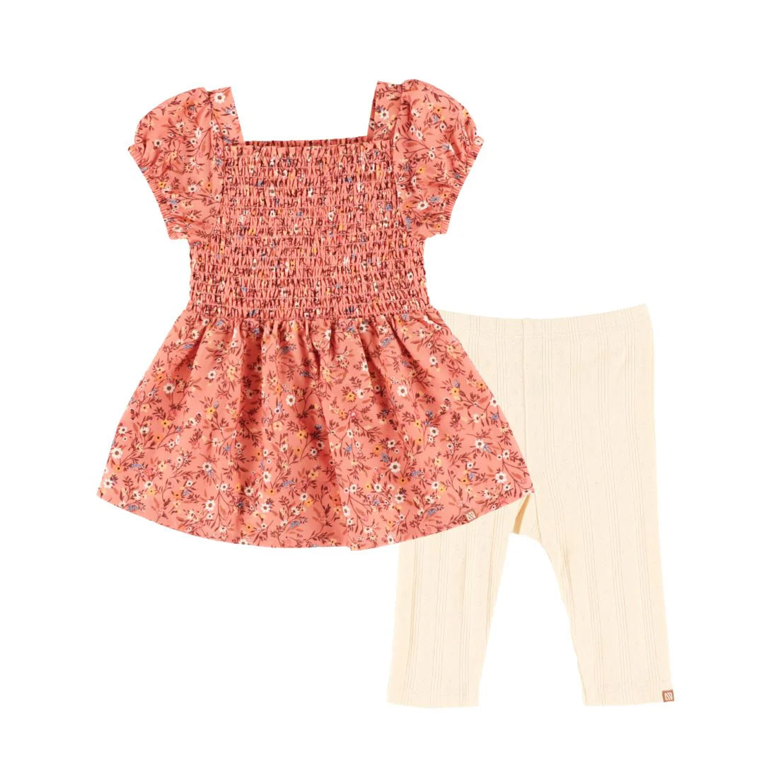 Two Piece Floral Dress Set