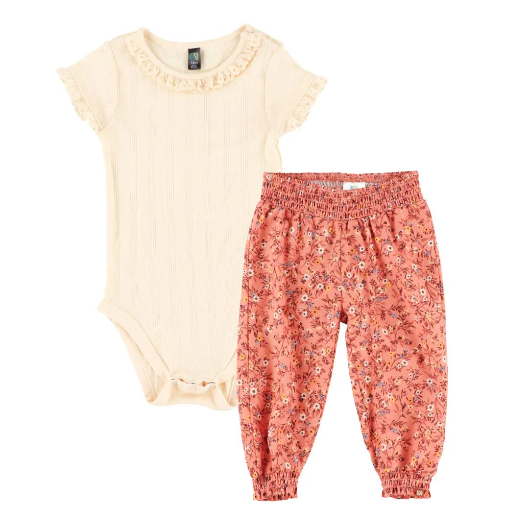 Floral Two Piece Bodysuit Set