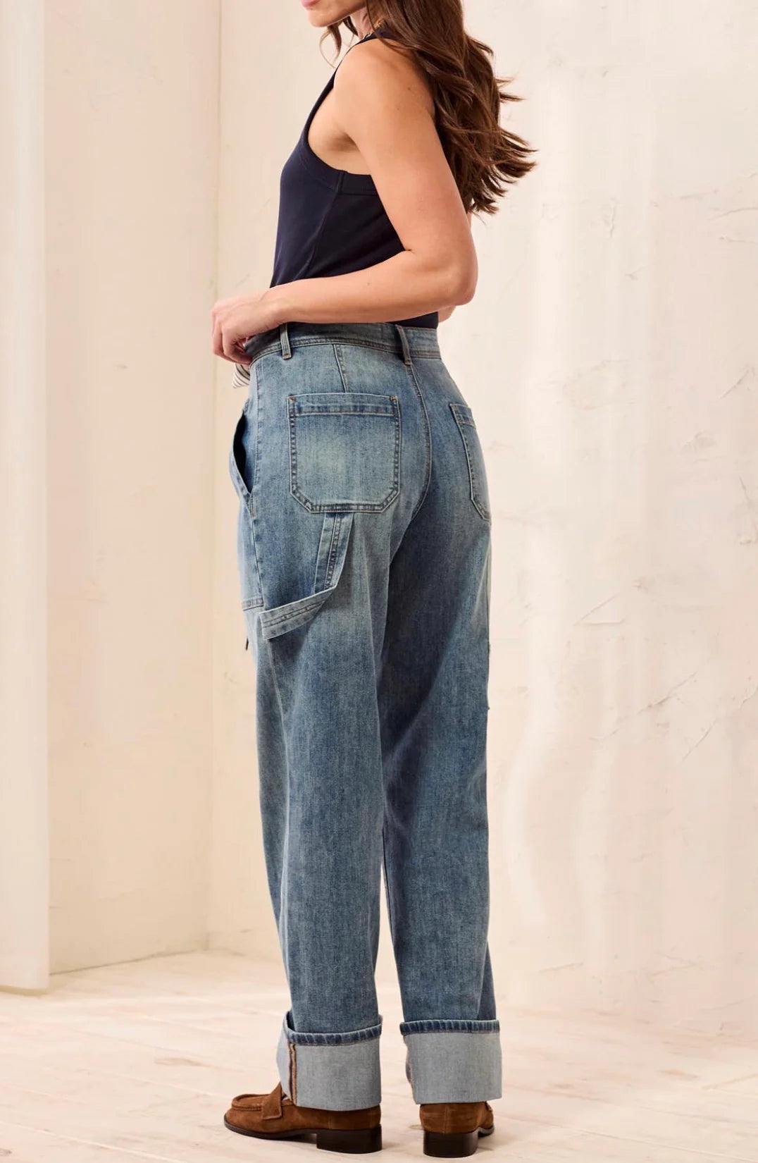 Audrey Carpenter Jeans with Removable Scarf