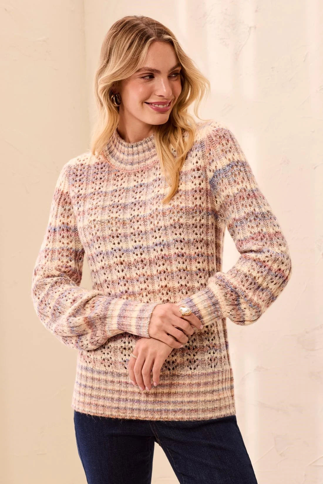Pansy Knit Crewneck Sweater