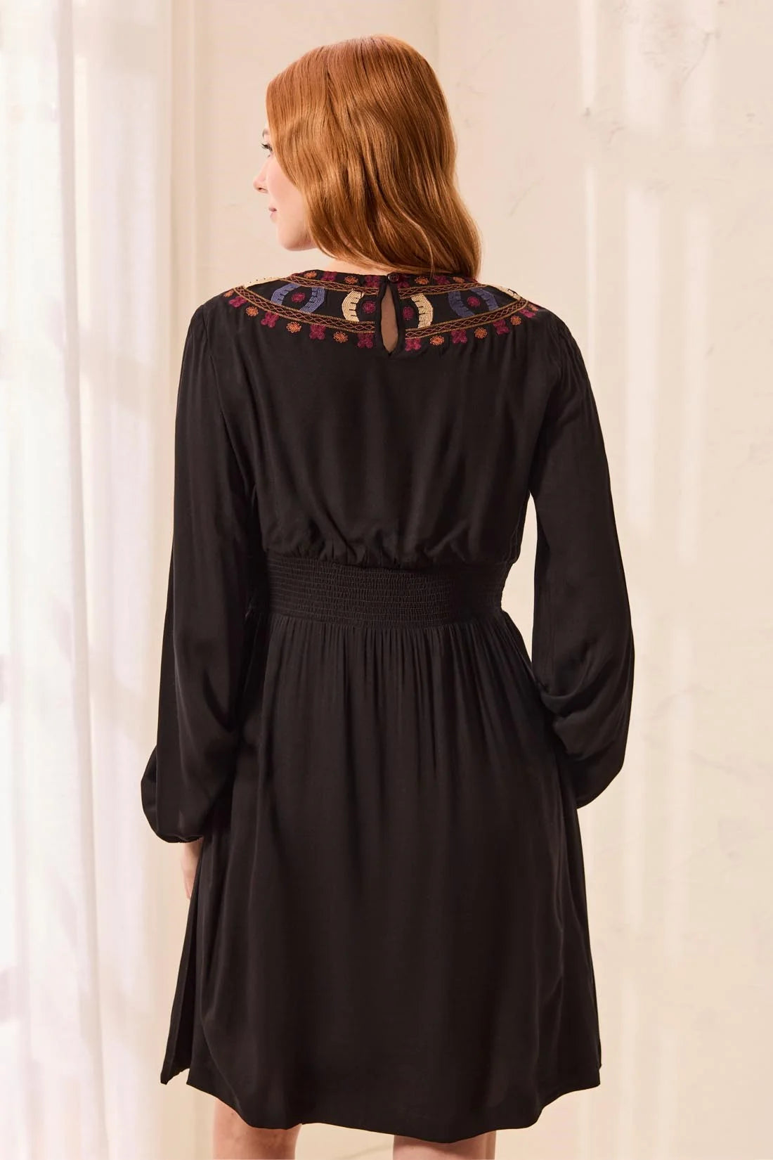 Black Embroidered Dress