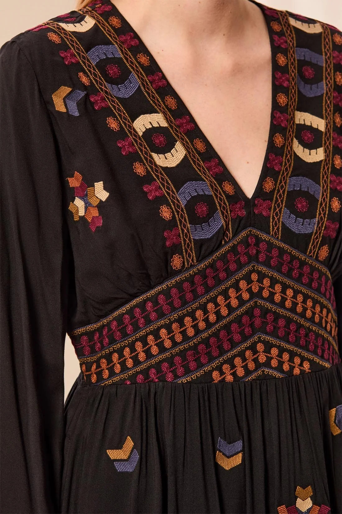 Black Embroidered Dress