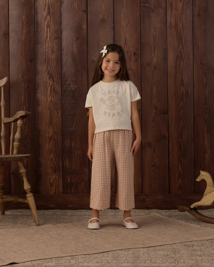 Fawn Gingham Wide Leg Pant