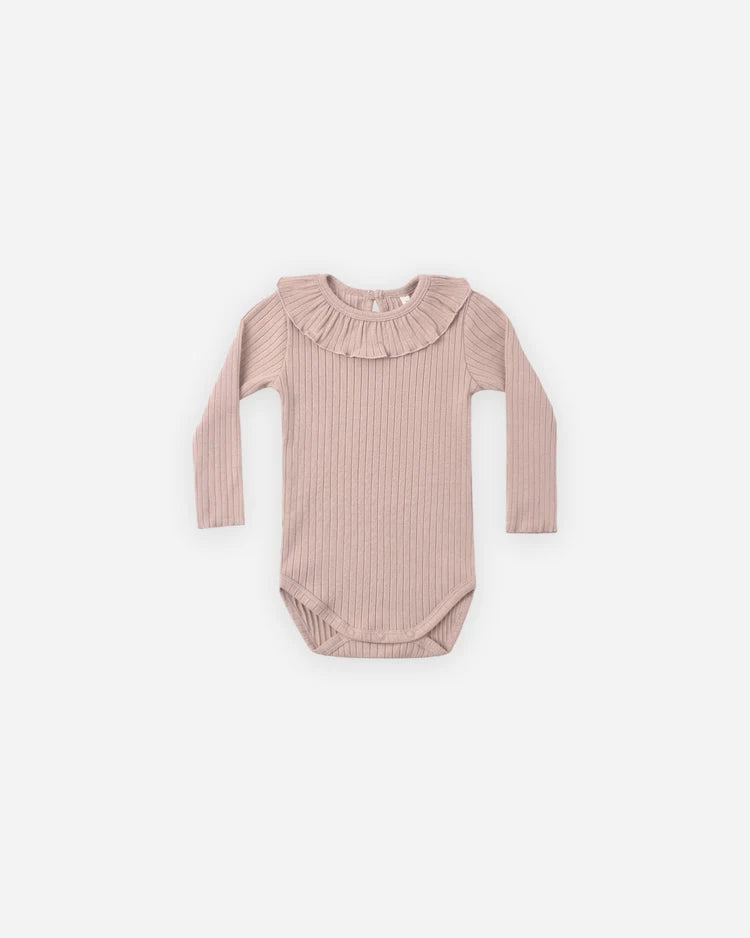 Rosewood Ruffle Collar Bodysuit