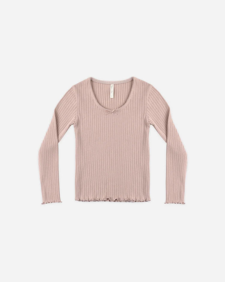 Rosewood Ribbed Long Sleeve