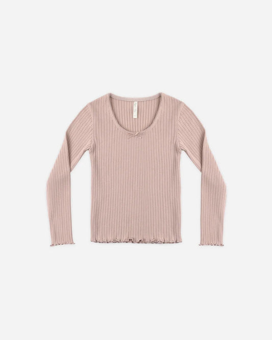 Rosewood Ribbed Long Sleeve