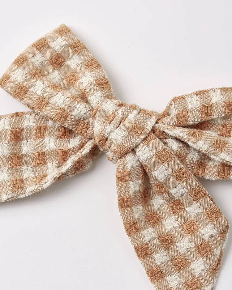 Fawn Gingham Bow