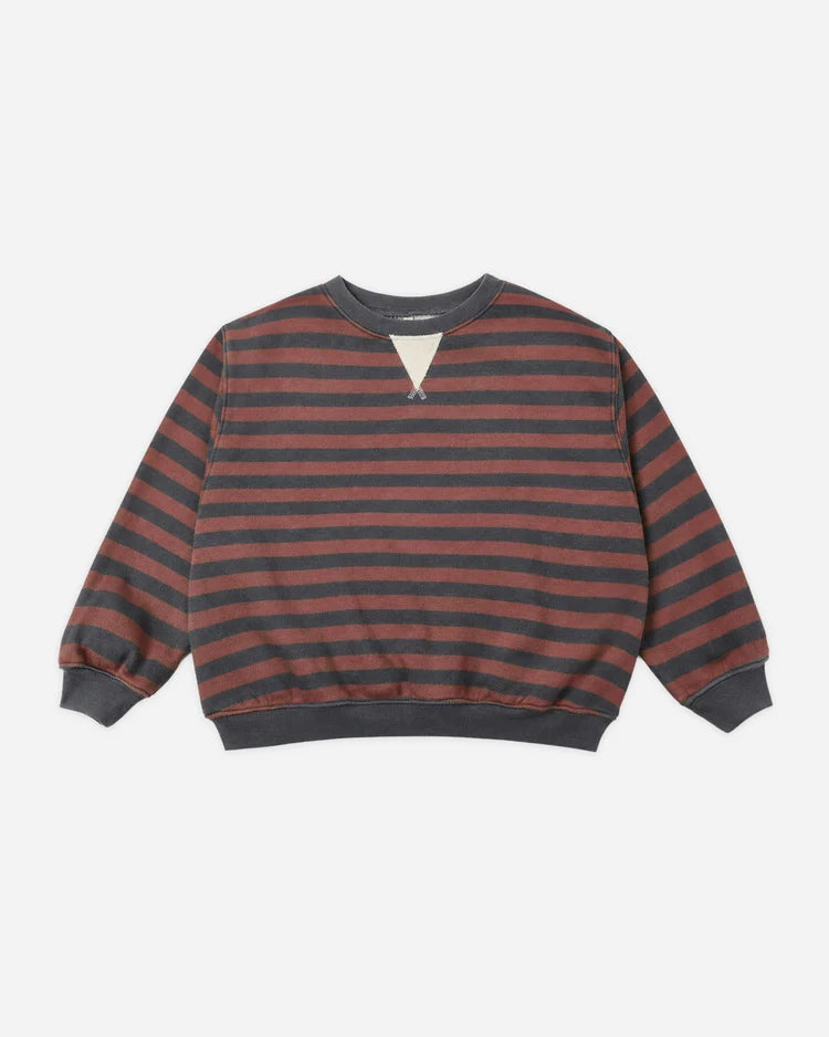 Oversized Crewneck Mulberry Stripe