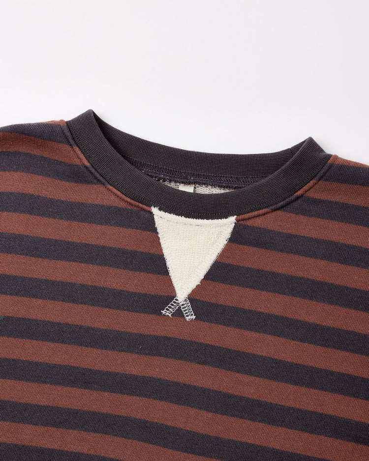 Oversized Crewneck Mulberry Stripe