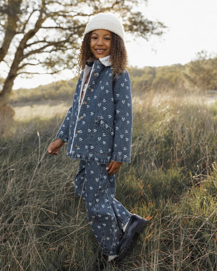 Heart Ditsy Long Chore Coat