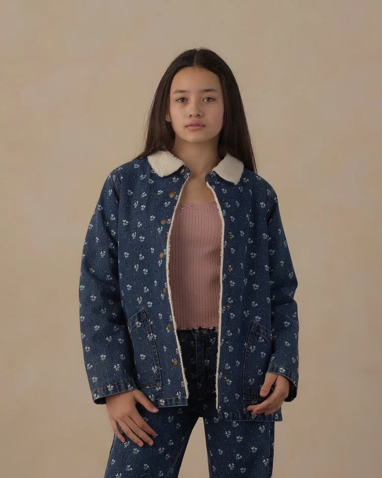 Teen Heart Ditsy Chore Coat