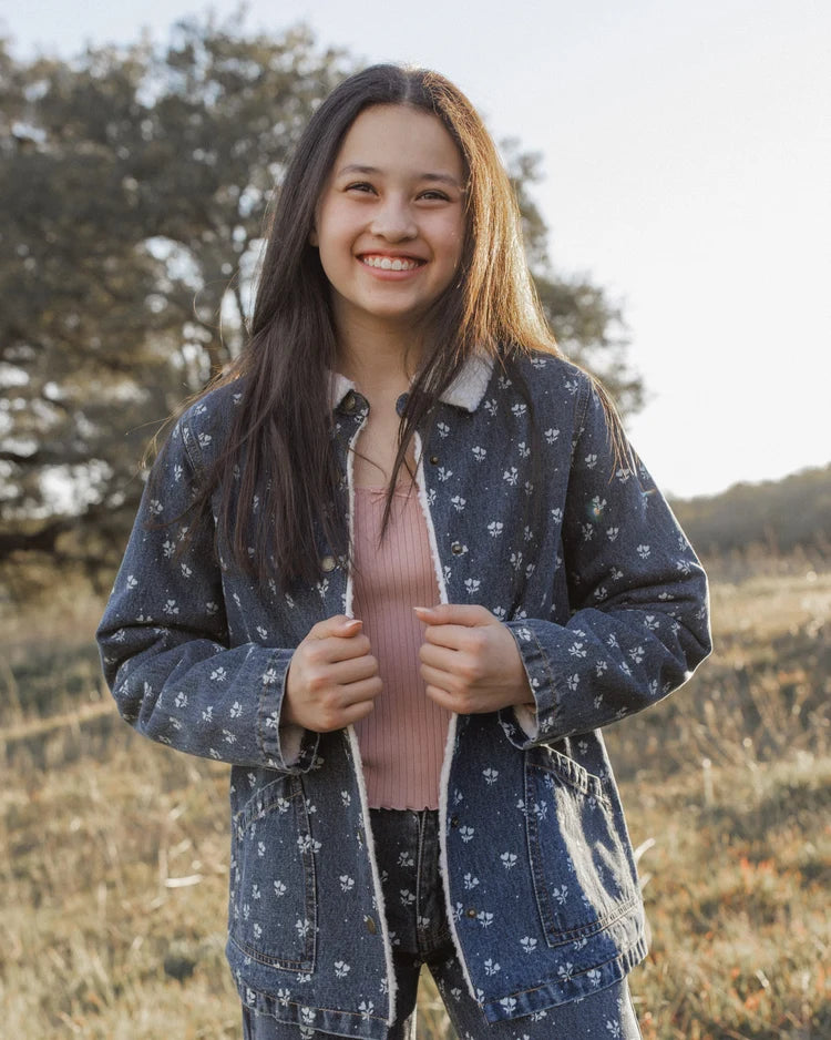 Teen Heart Ditsy Chore Coat