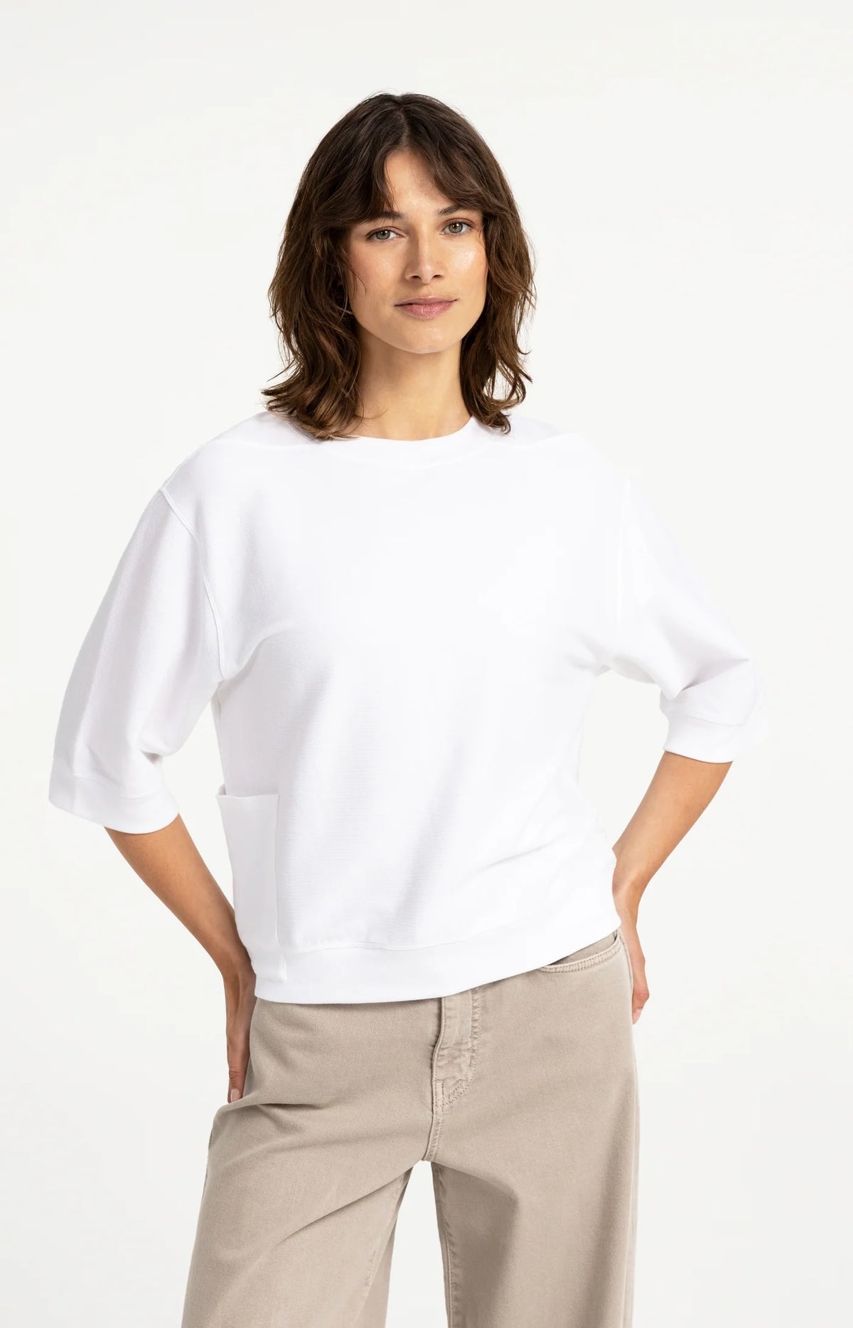 Short Sleeve Jersey Ribbed Top