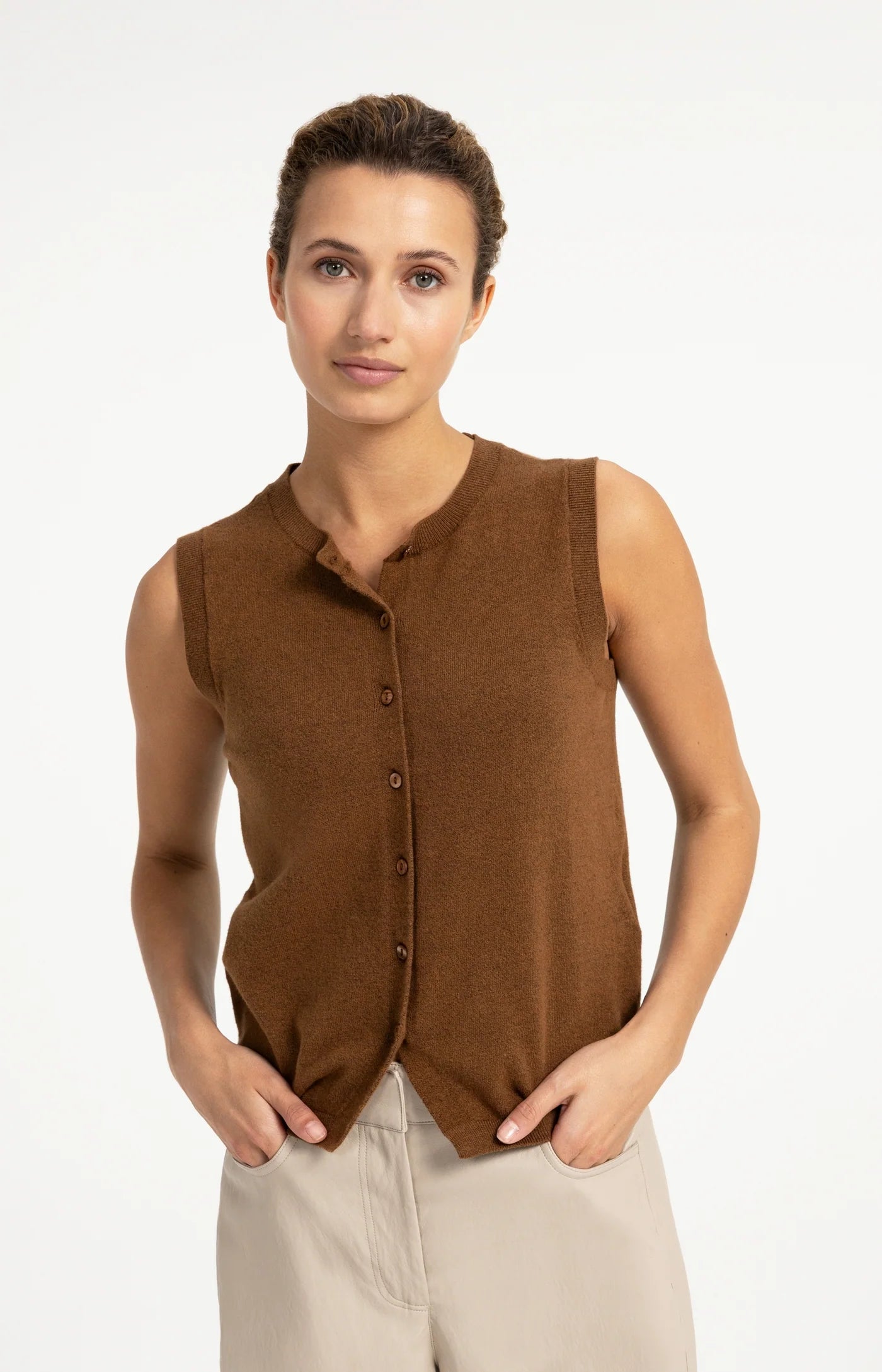 Knitted Spencer With Buttons