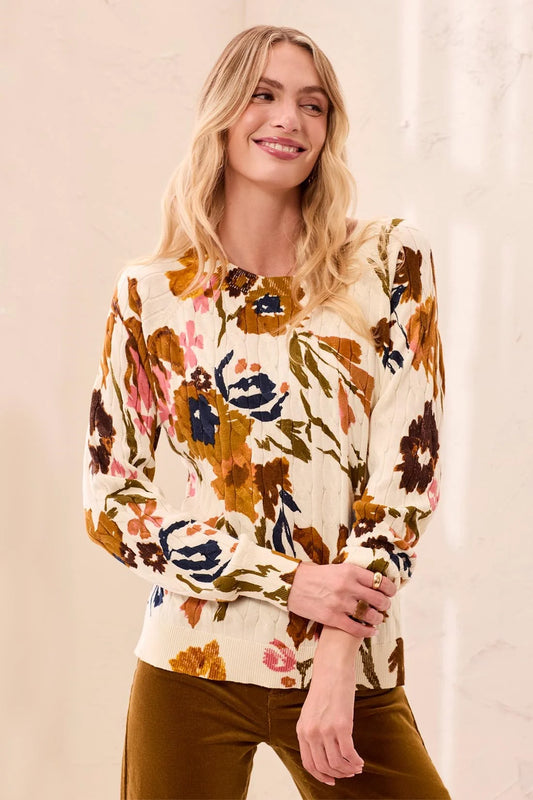 Floral Autumn Crewneck Sweater