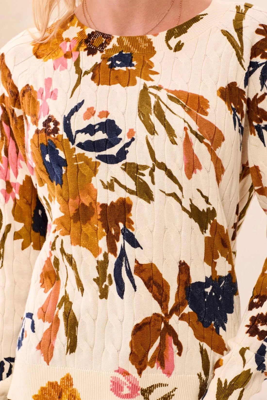 Floral Autumn Crewneck Sweater