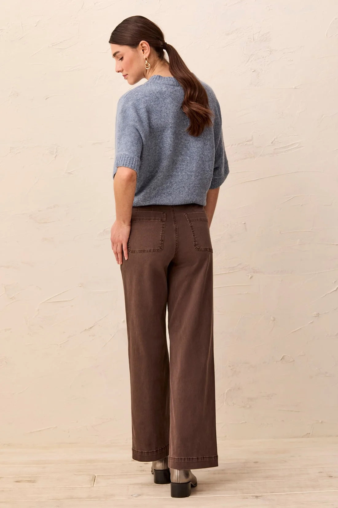 Saddlebrown Sophia Curvy Super Straight Ankle Jeans